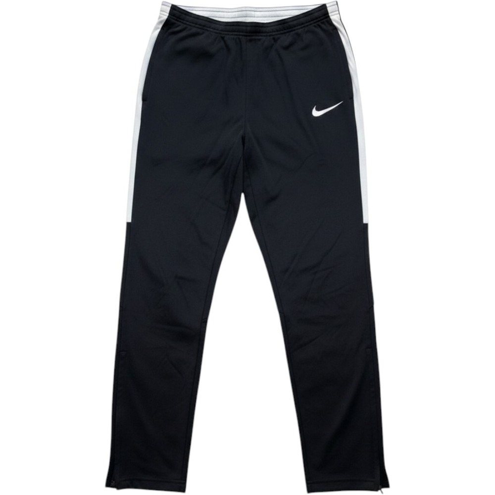 Nike Dri-FIT Soccer Training Pants Black White Stripe Ankle Zip Mens Large